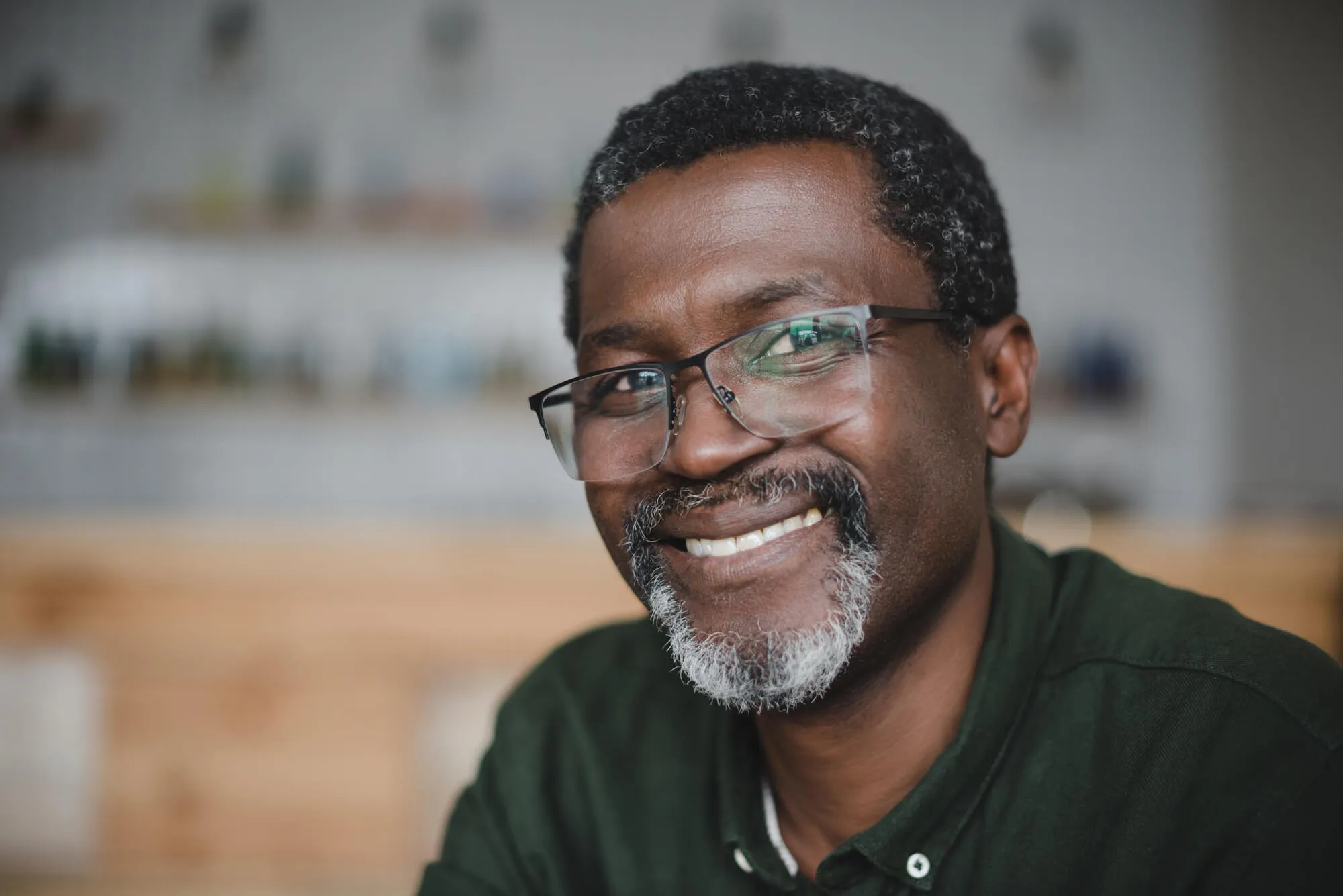 man with dental implants